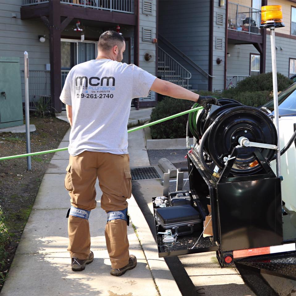 Commercial hydro-jetting service in Merced by MCM Plumbing