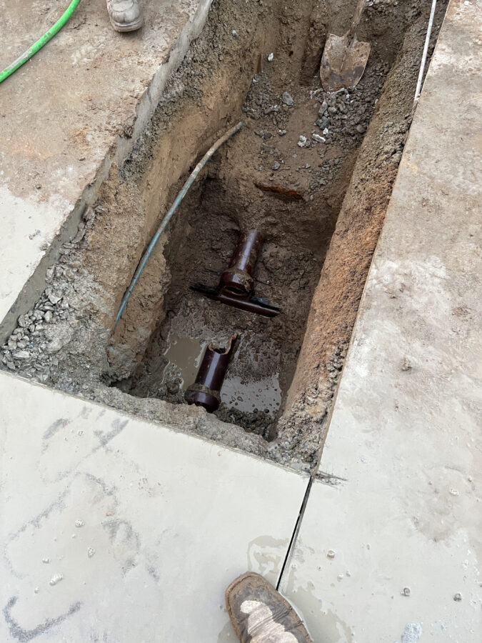 broken sewer line